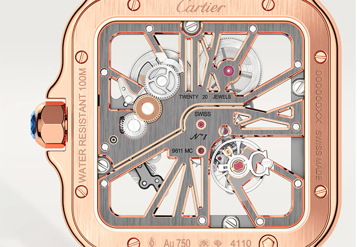 CARTIER卡地亞Santos de Cartier鏤空腕錶
