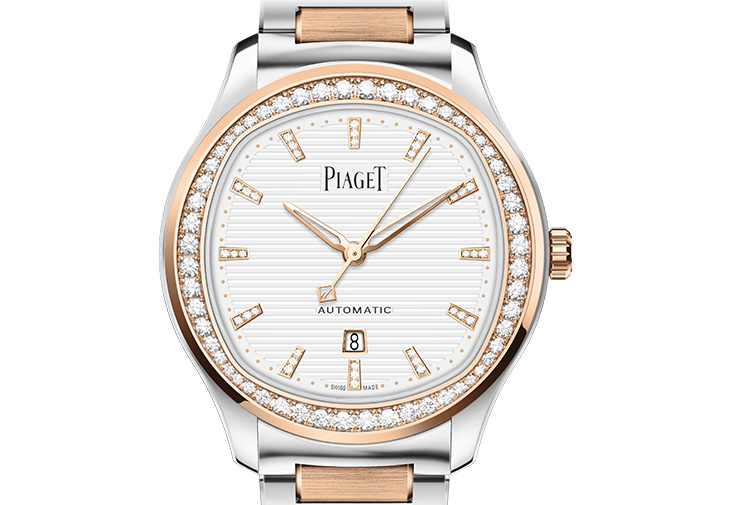 PIAGET Polo系列18K玫瑰金鑽石日期顯示腕錶