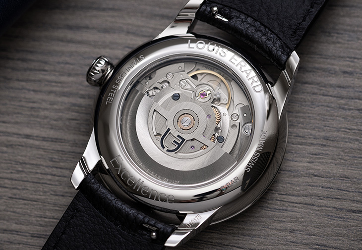 LOUIS ERARD Excellence系列機刻雕花小三針腕錶