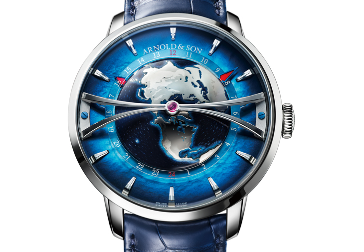 亞諾表ARNOLD & SON Globetrotter大旅行家世界時區鉑金版