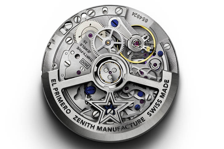 高振頻計時機芯經典：ZENITH El Primero 3600系列自動機芯