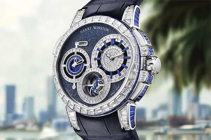誰說兩地時間旅行錶該低調？海瑞溫斯頓Ocean Tourbillon GMT Worldtimer