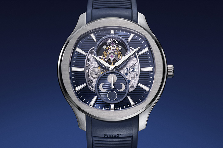 PIAGET Polo首次搭載少見的長方形642P飛行陀飛輪機芯