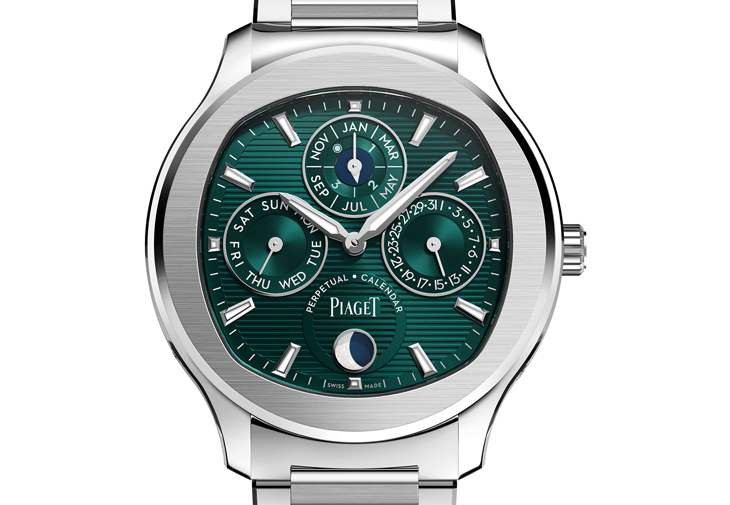 伯爵PIAGET Polo系列礦石綠超薄萬年曆自動腕錶