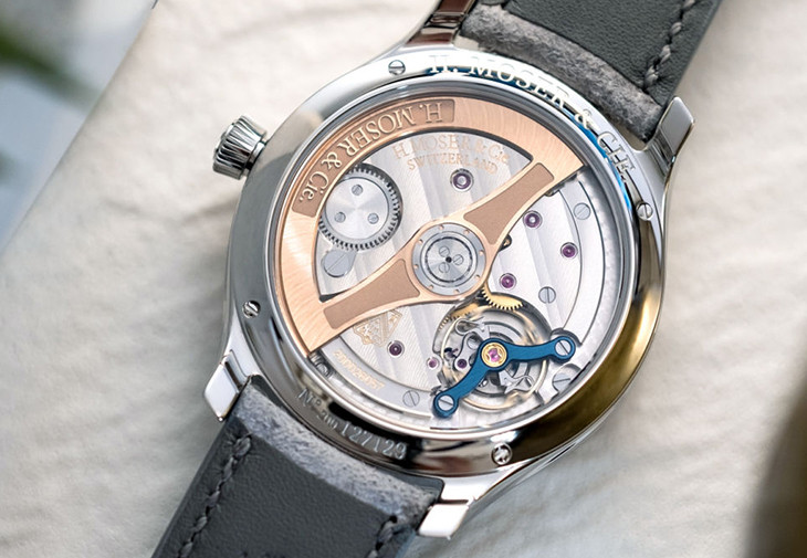 亨利慕時H. Moser & Cie.勇創者大三針萊姆綠概念腕錶