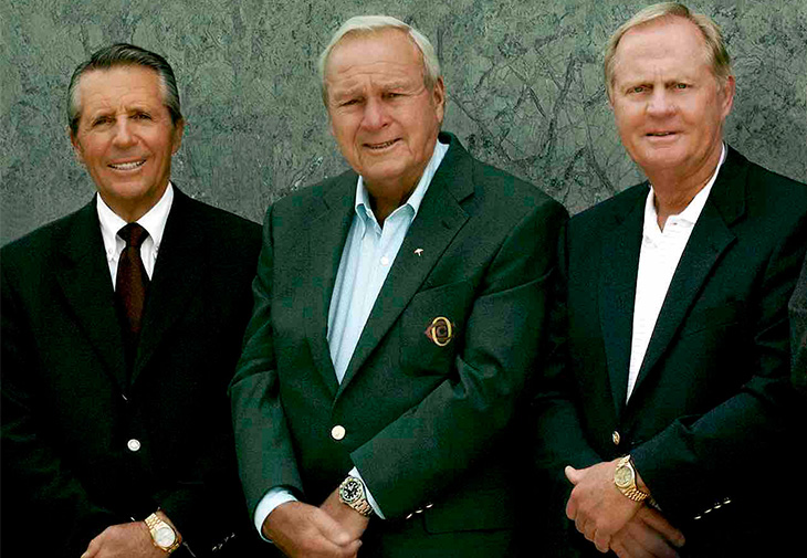 蓋瑞．普萊耶（Gary Player）、阿諾‧帕瑪（Arnold Palmer）與傑克．尼克勞斯（Jack Nicklaus）