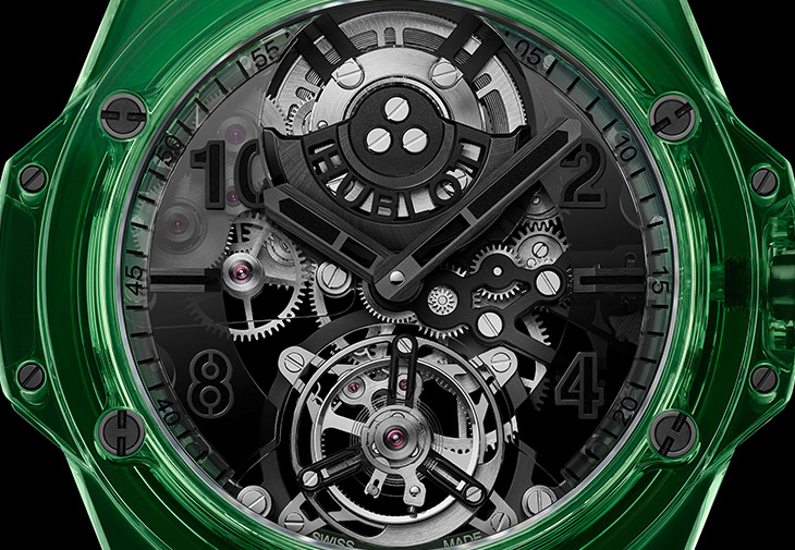 HUBLOT宇舶Big Bang極光綠SAXEM陀飛輪腕錶