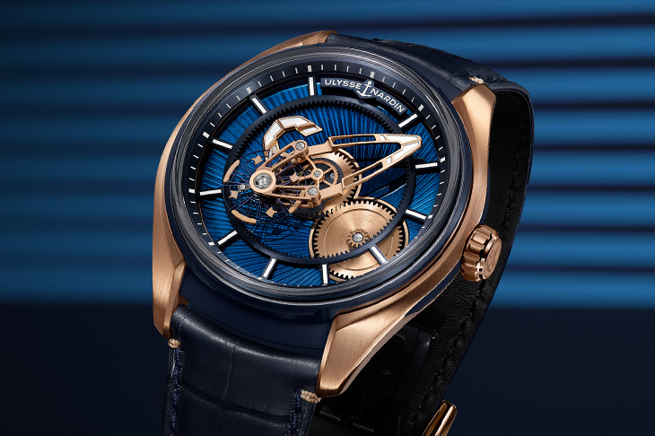 琺瑯面盤登場！ULYSSE NARDIN Freak X奇想系列玫瑰金琺瑯腕錶