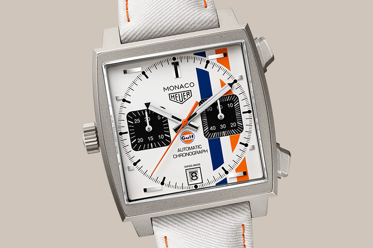 集結賽車、電影兩大元素 TAG Heuer Monaco x GULF計時腕錶白色限量版