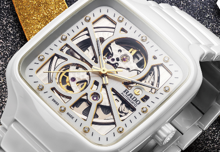 RADO True Square真我系列方形電漿高科技陶瓷鏤空錶