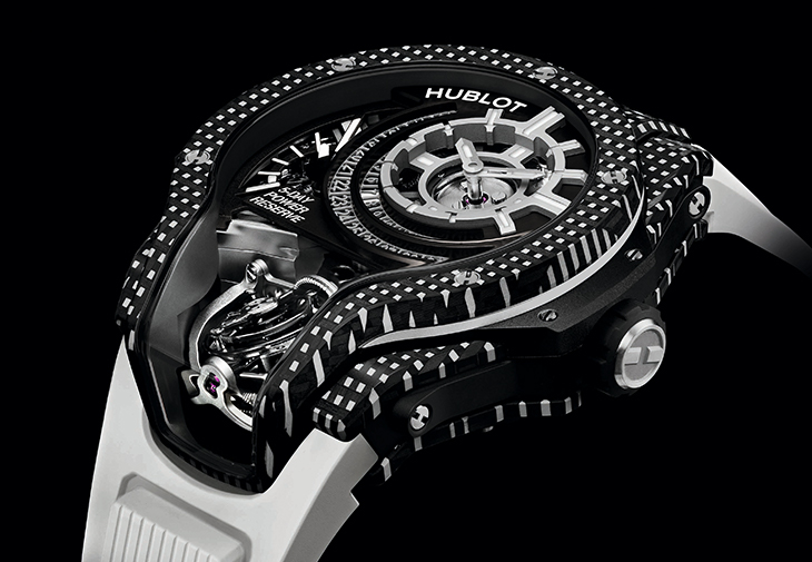 宇舶HUBLOT MP-09雙軸陀飛輪白色3D碳纖維腕錶