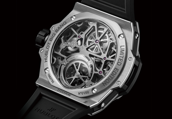 宇舶HUBLOT MP-13 雙軸陀飛輪雙逆跳腕錶