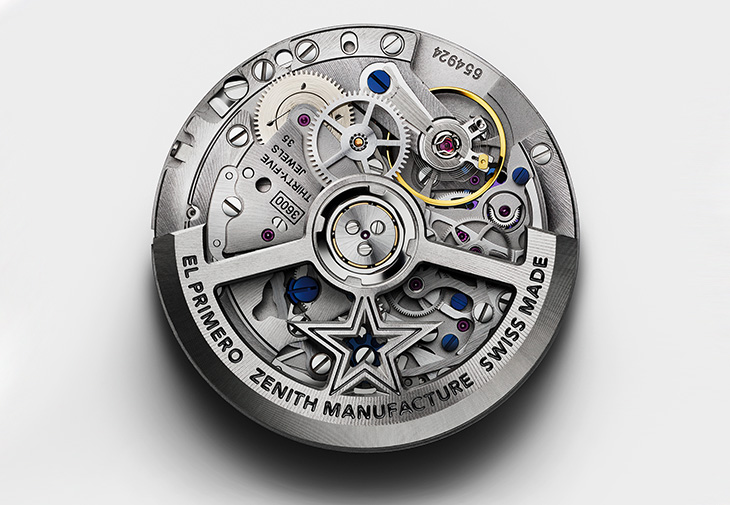 真力時ZENITH El Primero 3600型自動上鍊機芯