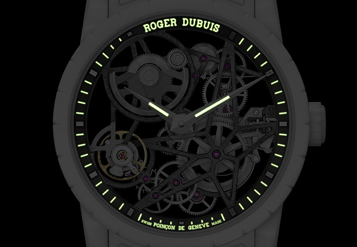 羅杰杜彼Roger Dubuis Excalibur Monobalancier鏤空自動上鍊單擺輪腕錶