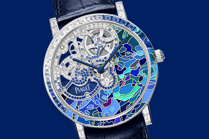 珠寶化身的腕錶  PIAGET Altiplano白金掐絲琺瑯超薄鏤空珠寶限量腕錶