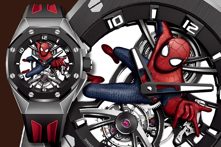 維妙維肖的蜘蛛人 愛彼Royal Oak Concept皇家橡樹概念系列陀飛輪「Spider-Man」腕錶