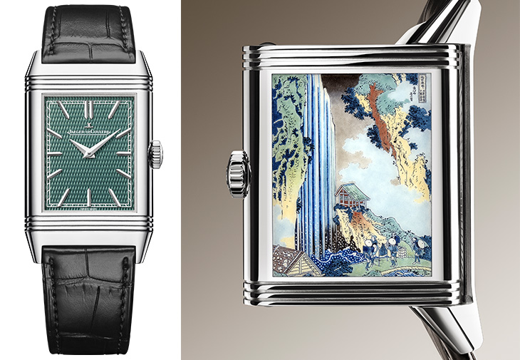 積家JAEGER-LECOULTRE Reverso Tribute Enamel Hokusai–The Waterfall at Yoshino翻轉系列琺瑯腕錶