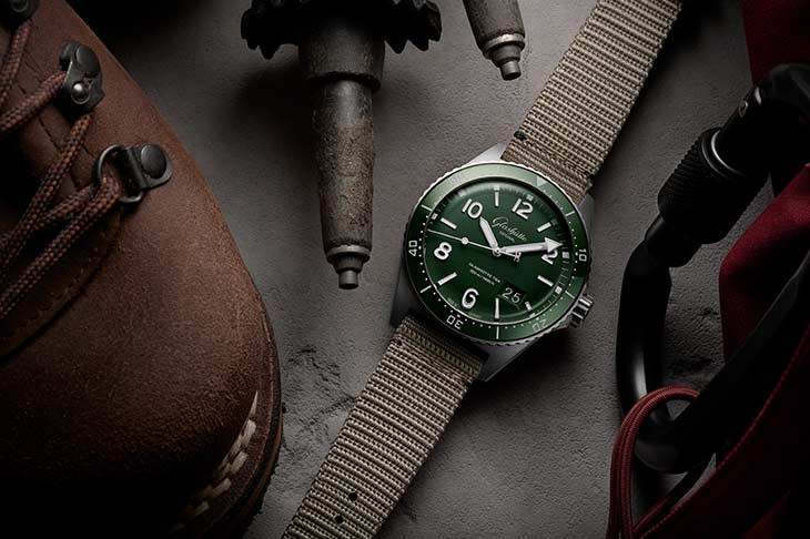 格拉蘇蒂原創GLASHÜTTE ORIGINAL蘆葦綠SeaQ大日曆潛水錶