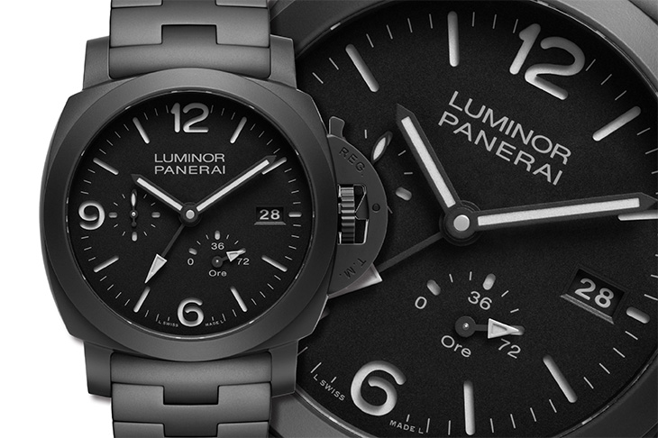 全陶瓷錶殼！PANERAI Luminor GMT Power Reserve Ceramica 兩地時間腕錶PAM01674