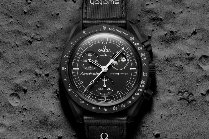 史努比登月錶 黑色 Swatch OMEGA  聯名 MoonSwatch  全黑 新月 登月錶