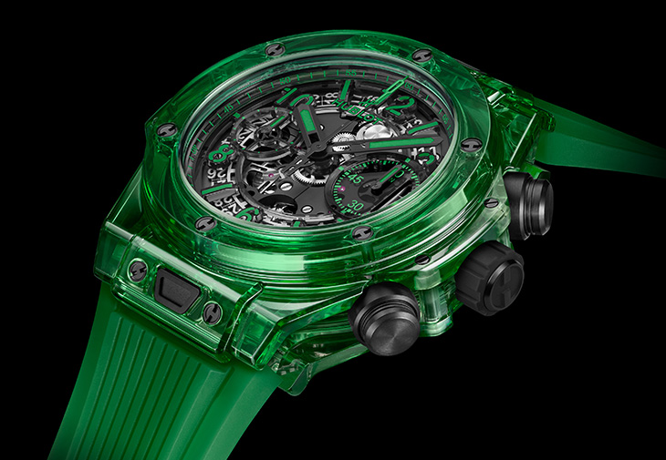 宇舶HUBLOT Big Bang Unico極光綠SAXEM計時碼錶