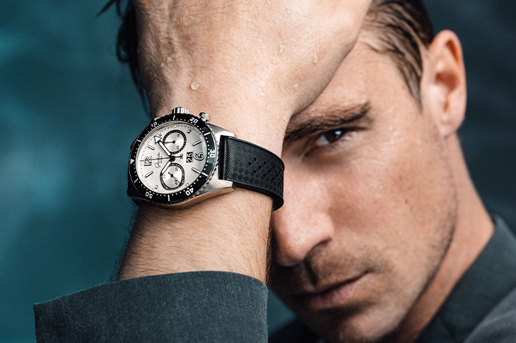 GLASHUTTE ORIGINAL格拉蘇蒂原創 黑白運動時尚潮SeaQ計時腕錶