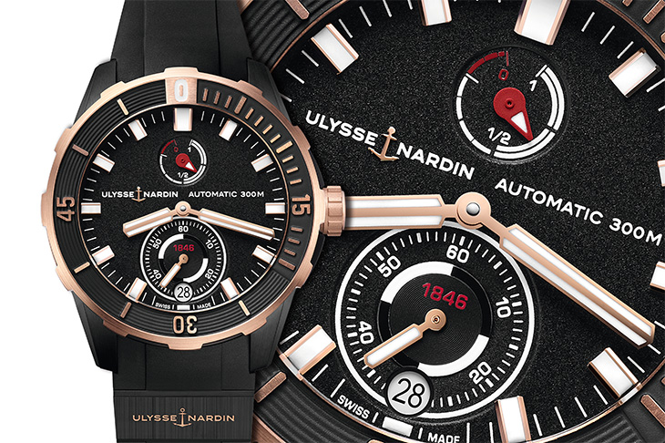 高性能黑金潛水錶 ULYSSE NARDIN Diver Chronometer天文台潛水錶
