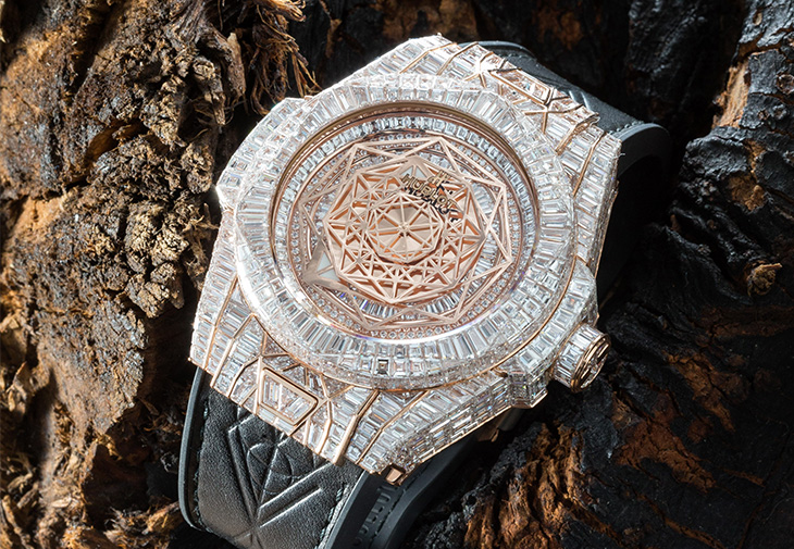 宇舶HUBLOT Big Bang Unico Sang Bleu皇金方鑽腕錶