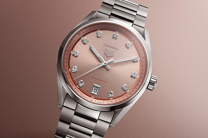粉彩風潮！TAG HEUER為Carrera日期自動腕錶換上柔美新裝
