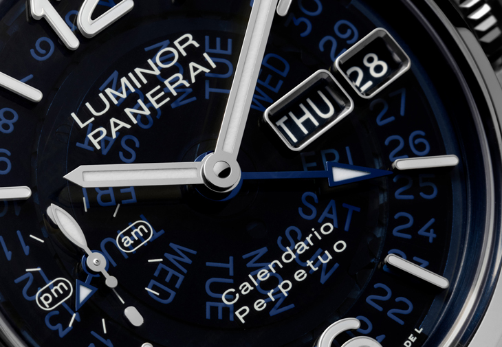 PANERAI沛納海Luminor萬年曆兩地時間鉑金腕錶
