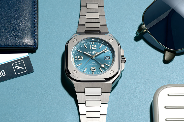 BELL & ROSS BR 05 GMT Sky Blue 蔚藍時尚旅人