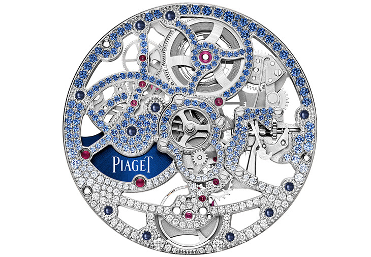 PIAGET Altiplano系列超薄自動上鍊漸層藍寶石高級珠寶腕錶