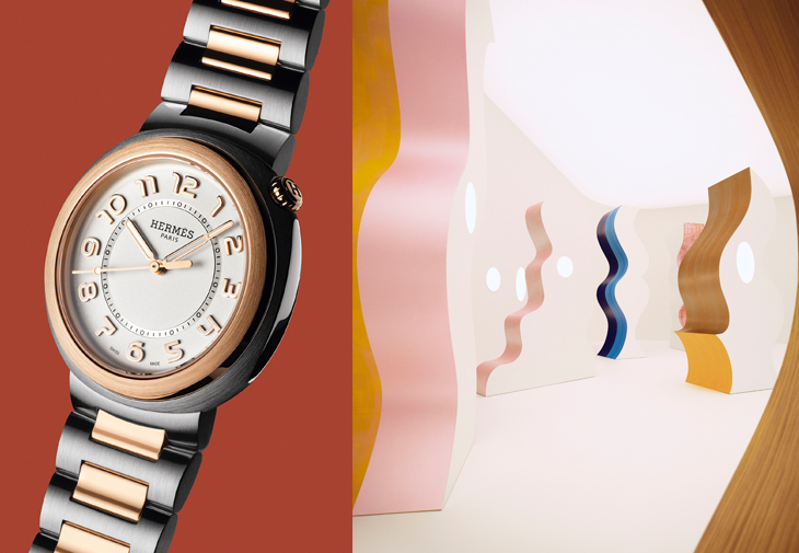 2024 W&W 愛馬仕展館設計詮釋新系列Hermès Cut腕錶的簡約形式