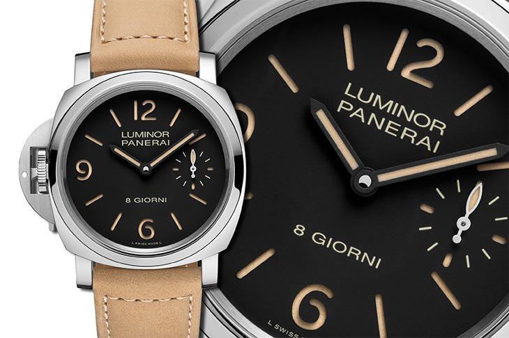 20萬～30萬預算手錶推薦之一 經典左錶冠八日鍊 PANERAI Luminor Destro Otto Giorni腕錶PAM01655