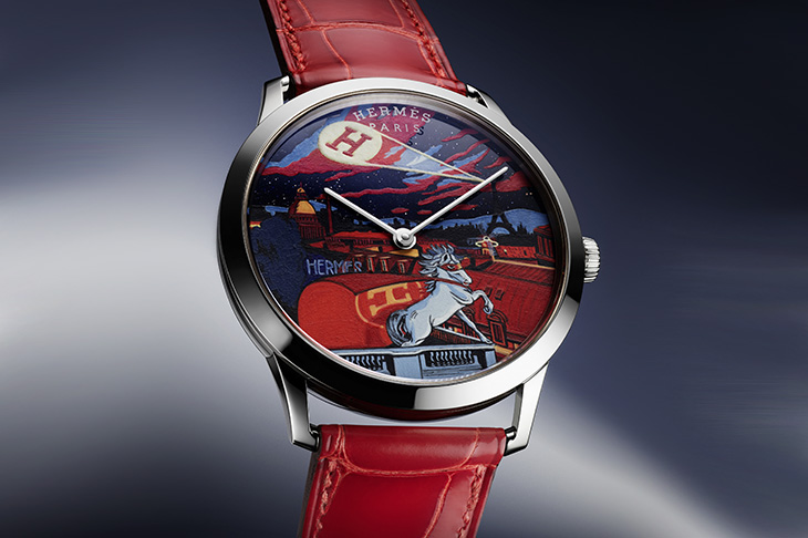 超級英雄再起 愛馬仕Slim d'Hermès Minuit au Faubourg工藝腕錶
