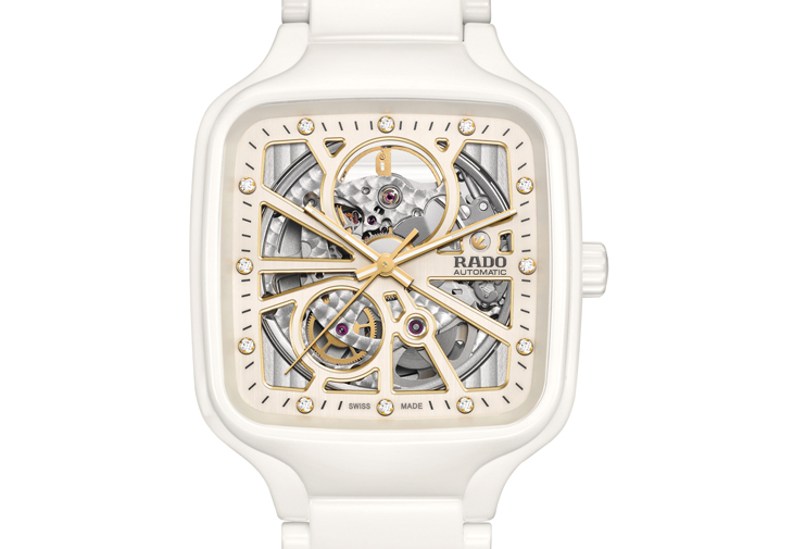 RADO True Square真我系列方形電漿高科技陶瓷鏤空錶