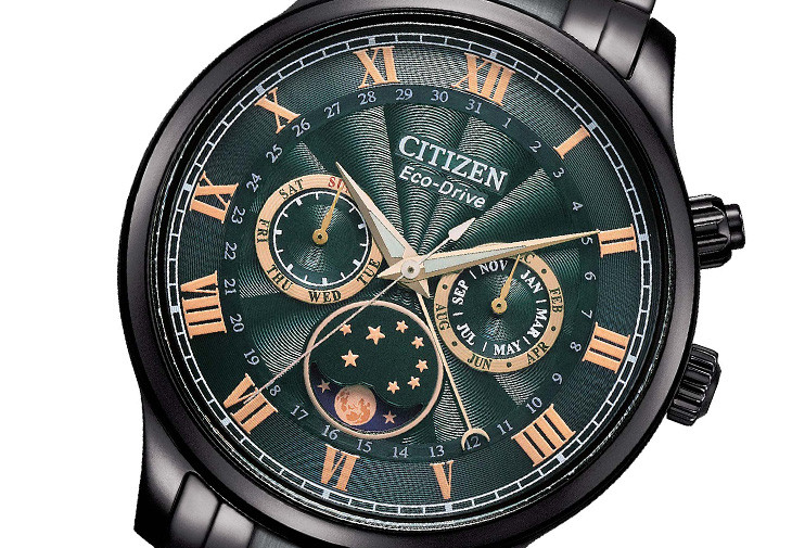 CITIZEN光動能月相男錶