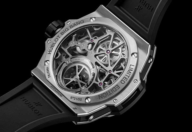 HUBLOT宇舶Big Bang MP-13 雙軸陀飛輪雙逆跳鈦金腕錶