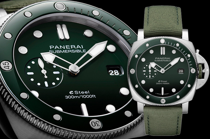 沛納海Submersible專業潛水錶PAM01287、PAM01288、PAM01289首度使用eSteel不鏽鋼