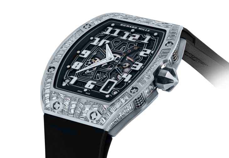 RICHARD MILLE RM 67-01超薄⾃動上鍊腕錶（⽩⾦鑲鑽款）