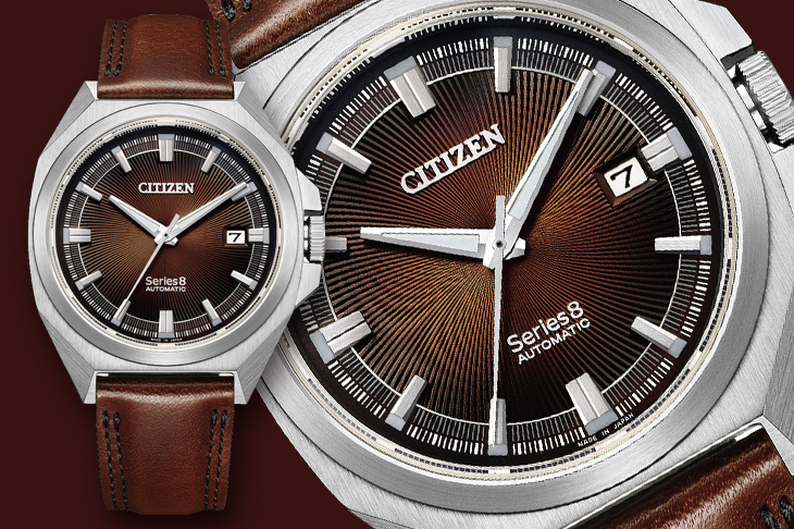 紳士胡桃木色調 CITIZEN Series 8 831抗磁機械腕錶