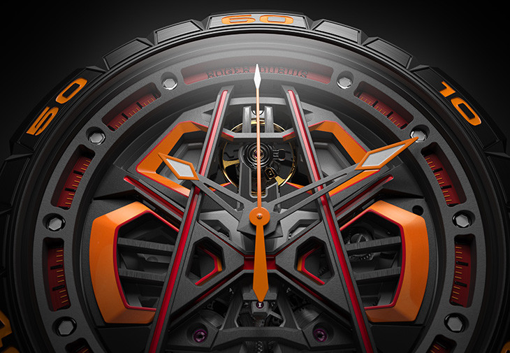 羅杰杜彼Excalibur Spider Huracán Sterrato單擺輪腕錶