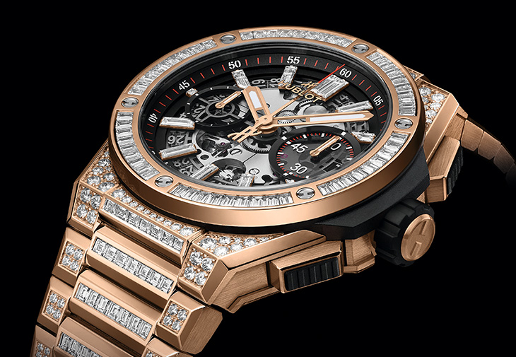 宇舶HUBLOT Big Bang Integrated方鑽鍊帶計時碼錶