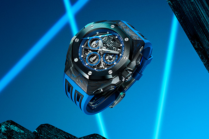 全新CFT鍛造碳打造  愛彼Royal Oak Concept皇家橡樹雙追針GMT大日期計時碼錶