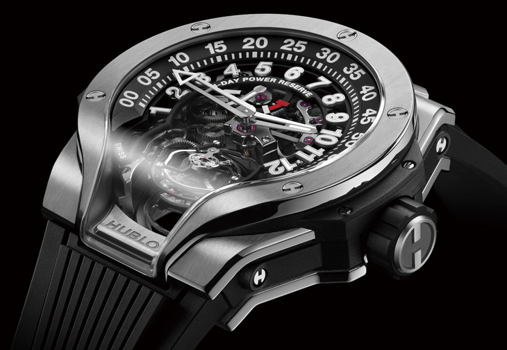 宇舶HUBLOT MP-13 雙軸陀飛輪雙逆跳腕錶