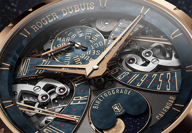 羅杰杜彼ROGER DUBUIS王者系列雙逆跳萬年曆限量腕錶