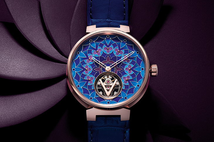 萬花繽紛金線琺瑯 路易威登Tambour Moon Flying Tourbillon Kaleidoscope