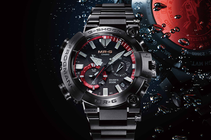 G-SHOCK MR-G全金屬FROGMAN蛙王潛水錶再現王者風範 極致工藝成就頂級ISO 200米防水規格