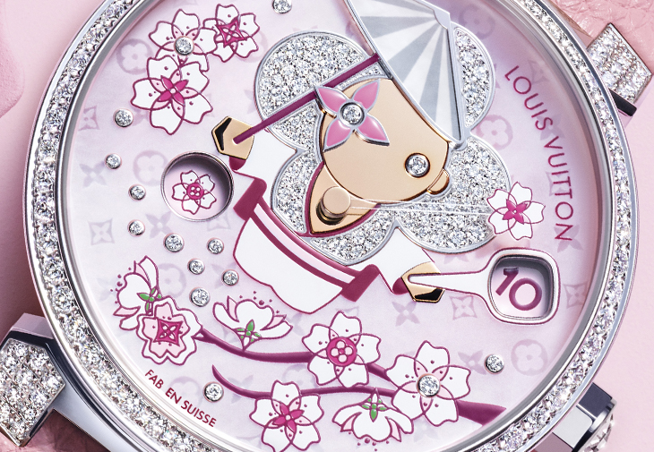路易威登 Tambour Slim Vivienne 跳時腕錶