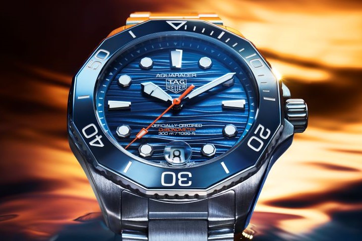 泰格豪雅全新Aquaracer Professional 300日期腕錶與GMT腕錶